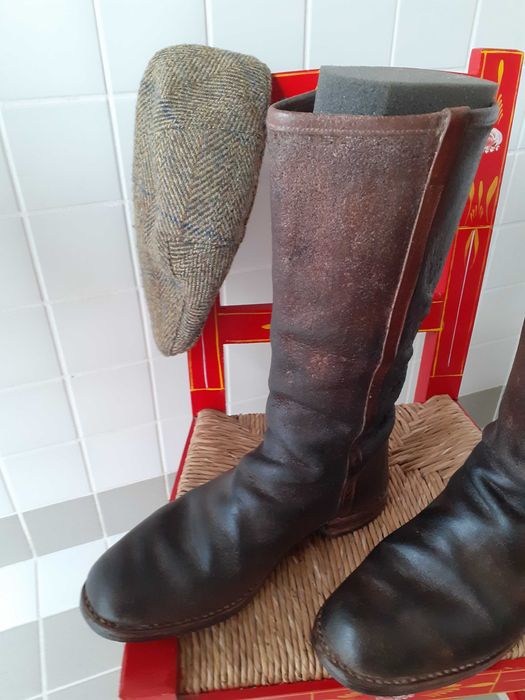 Bota caneleira à moda antiga, feitas à mão (baixa de preço)