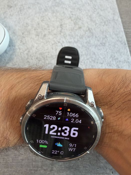 Garmin 8 fenix pro, stan bardzo dobry, 47mm