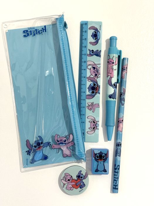 Stitch Conjunto Caderno + Kit de Escrita Completo