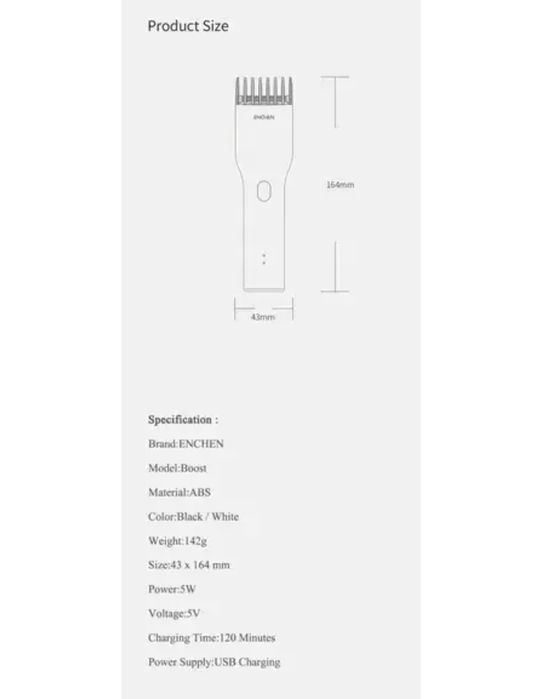 Машинка триммер для стрижки Xiaomi ENCHEN Boost Hair Clipper