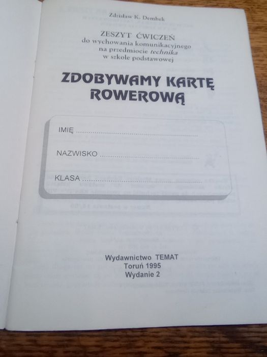 Zdobywamy kartę rowerową. Zeszyt ćwiczeń.