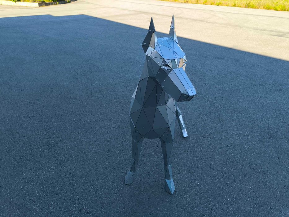 LINDO CÃO  ART METAL DECORAÇÃO JARDIM ESTATUA