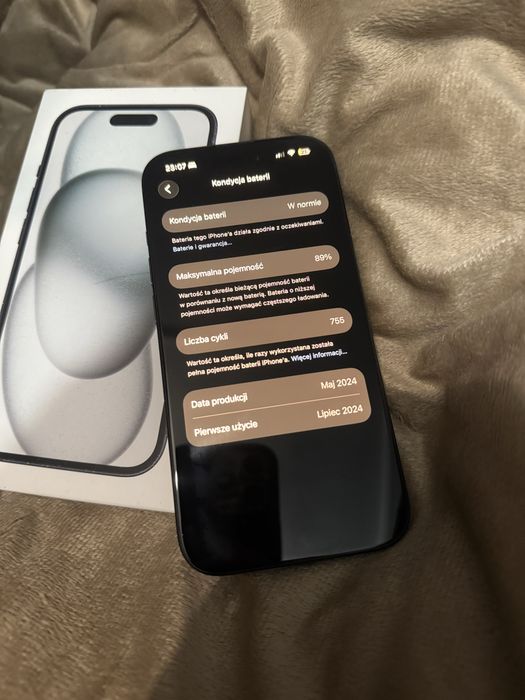 Iphone 15 czarny 128gb