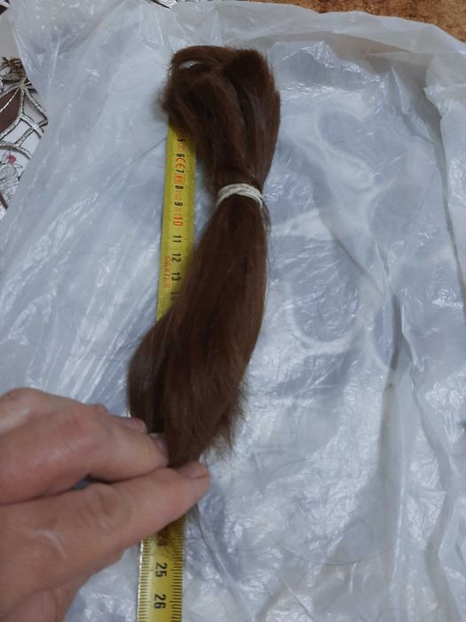 Włosy dziewicze naturalne ciemny blond - 42 gram, 23 cm