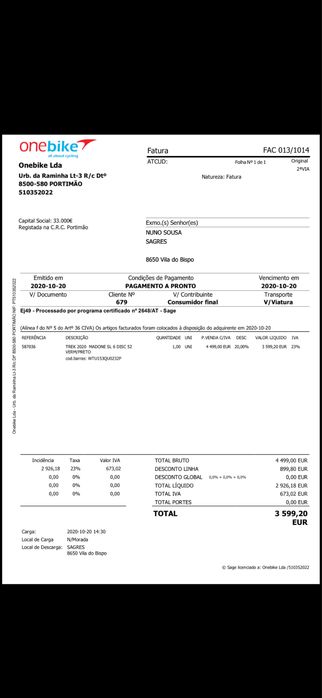 Trek Madone SL 6.  T 52 de 11 Velocidades
