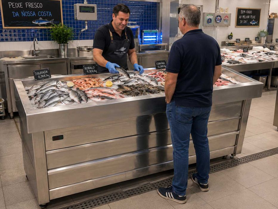 Expositor / Bancada Refrigerada para Peixe – Ocasião