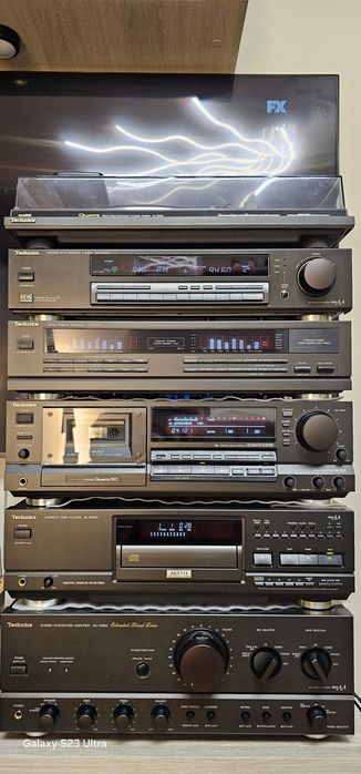 Technics-zestaw kolekcjonerski audio'92 6 el. z gramofonem-idealny  stan