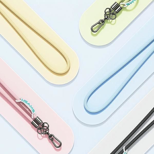 Smycz do telefonu USAMS na szyję / ramię pod etui 120cm żółta