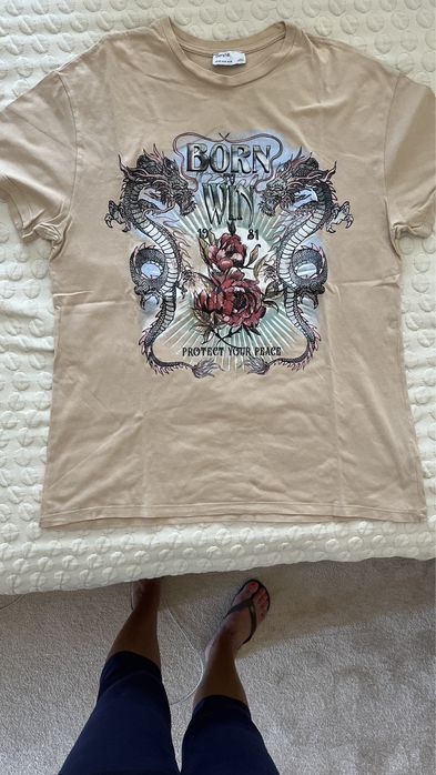 T Shirt oversized BERSHKA XS