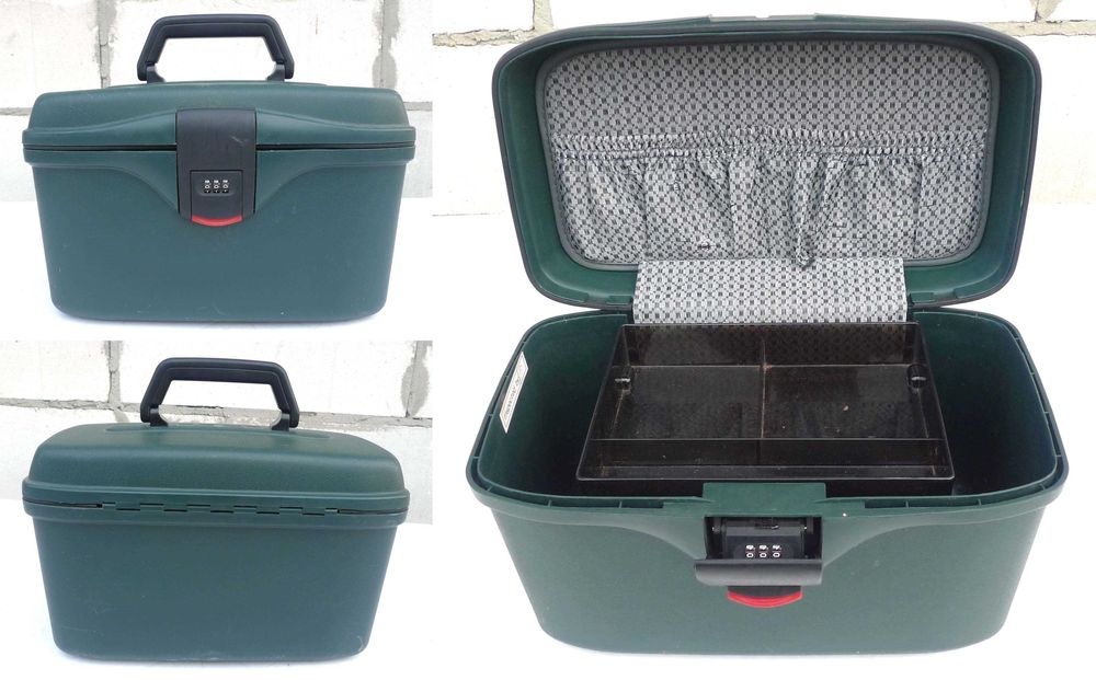 Walizka kuferek kosmetyczka z lustrem 35,5x21x25cm etui organizer