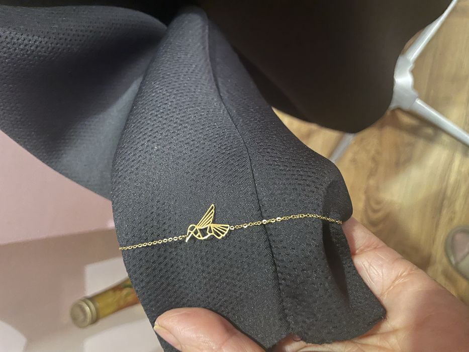 Śliczny komplet bizuterii z kolibrami