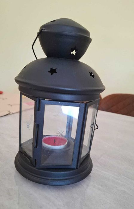 Lanterna de chão + Lanterna de mesa + Vela em LED+ 12 Velas Aromáticas