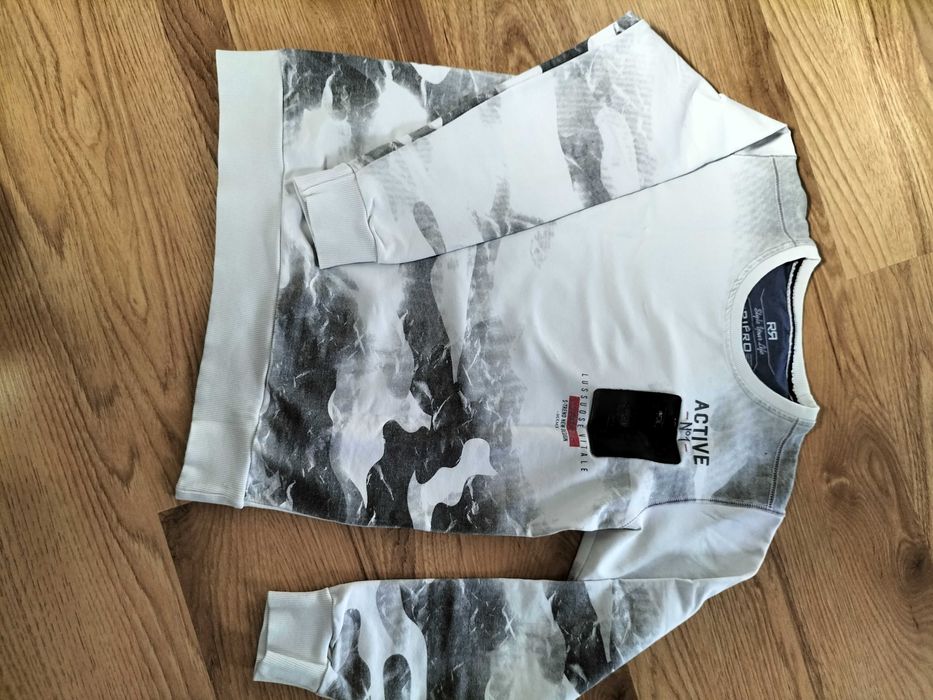 Ciepła bluzka męska z długim rękawem