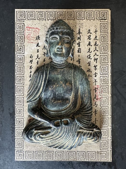 Quadro Decorativo Busto / Figuras de Buda – Estilo Oriental (33x55 cm)