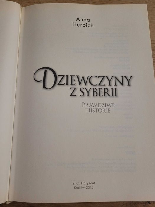 Stan bardzo dobry Dziewczyny z Syberii Anna Herbich