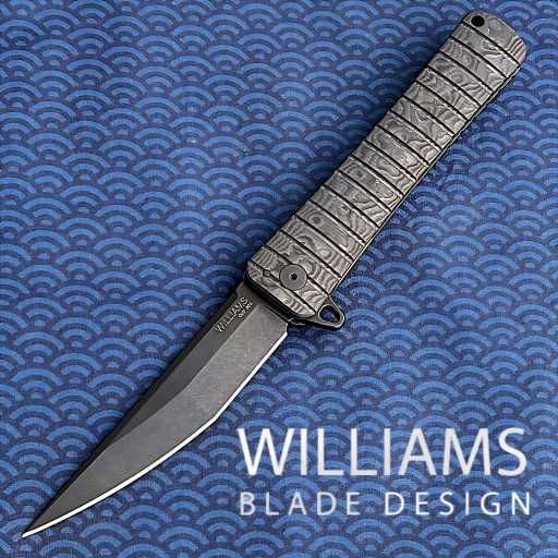 Nóż Williams Blade Design Osoraku Zukuri Black MagnaCut Camo FatCarbon