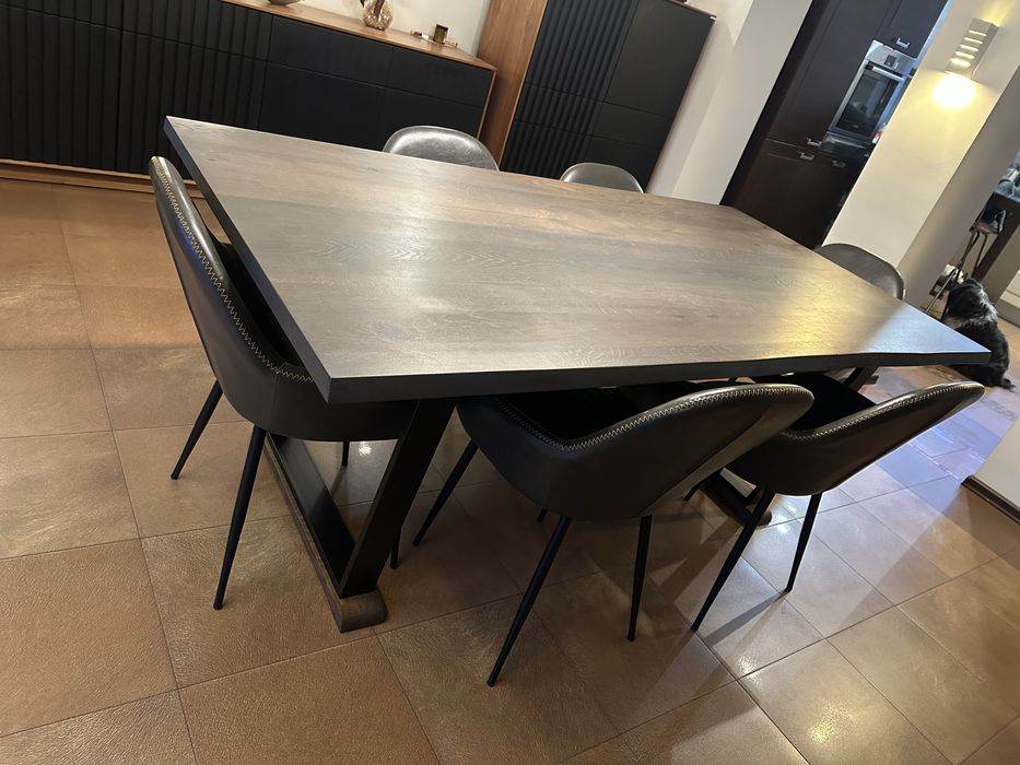 Kler stół drewniany Jarfa Solaris 200x105cm + 6 krzeseł