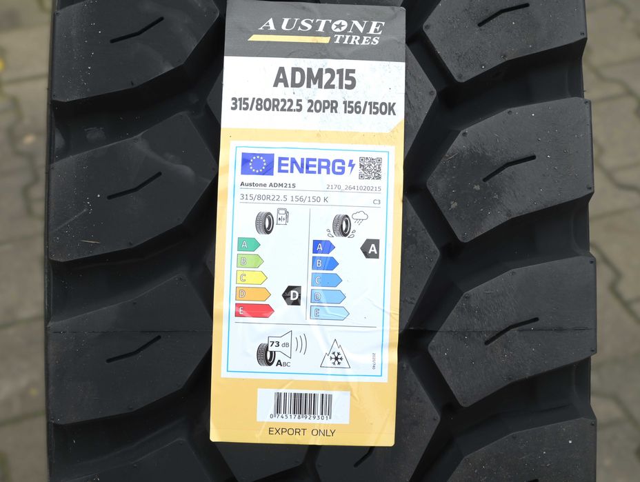 315/80R22.5 156/150K ADM215 M+S 3PMSF Austone Tires opony napędowe