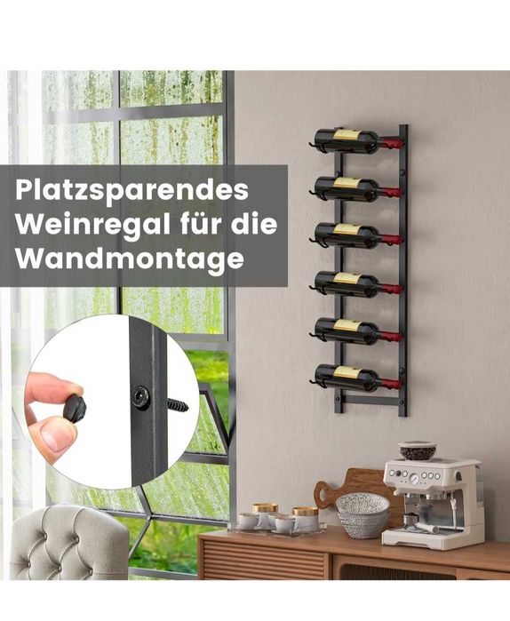 Stojak na wino na 6 butelek