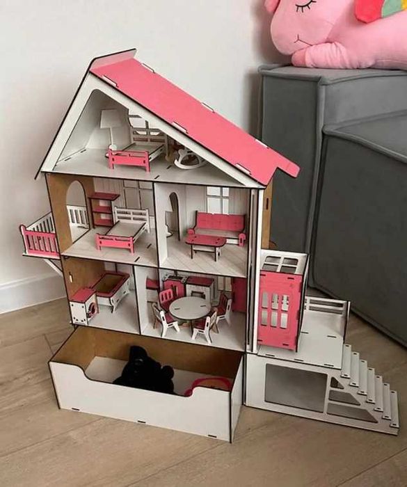 Ляльковий будиночок LOL з ліфтом та меблями бeзкоштoвна дocтавка