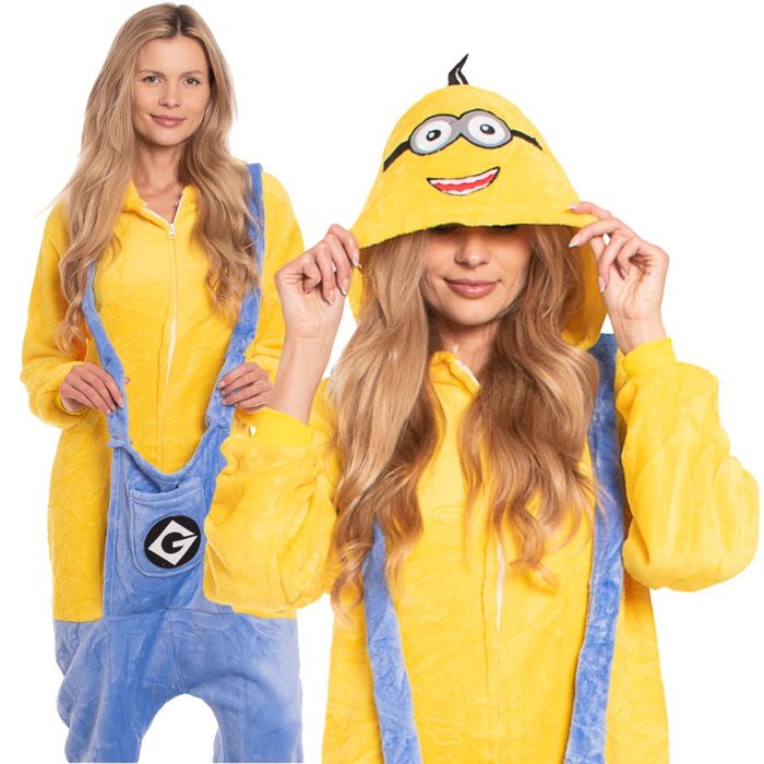 Piżama Damska Kigurumi Onesie Kostium Minionek Żółty 175-185 cm XL