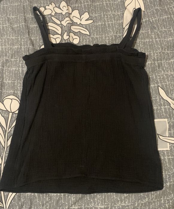 y2k топ з брительками чорний