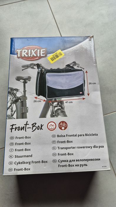 Trixie Transporter dla psa

Przeznaczony do montażu na przód roweru