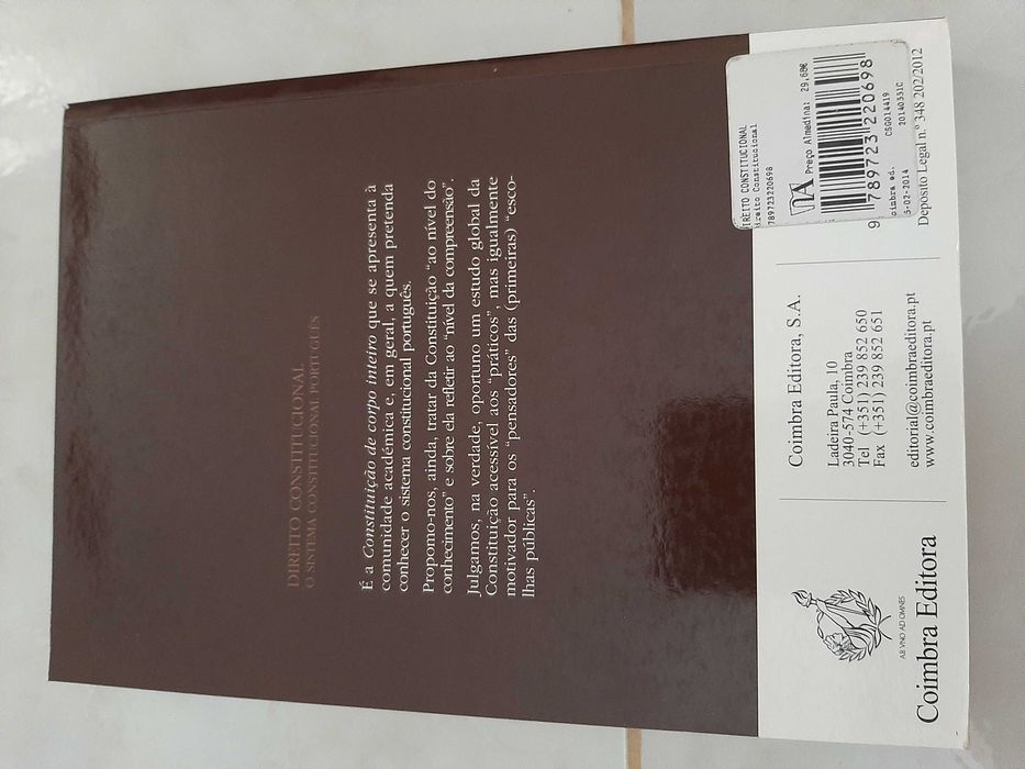 Direito Constitucional - O Sistema Constitucional Português Afonso Vaz