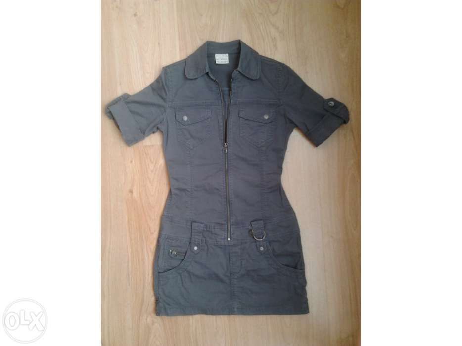 Vestido Zara cinzento tam M