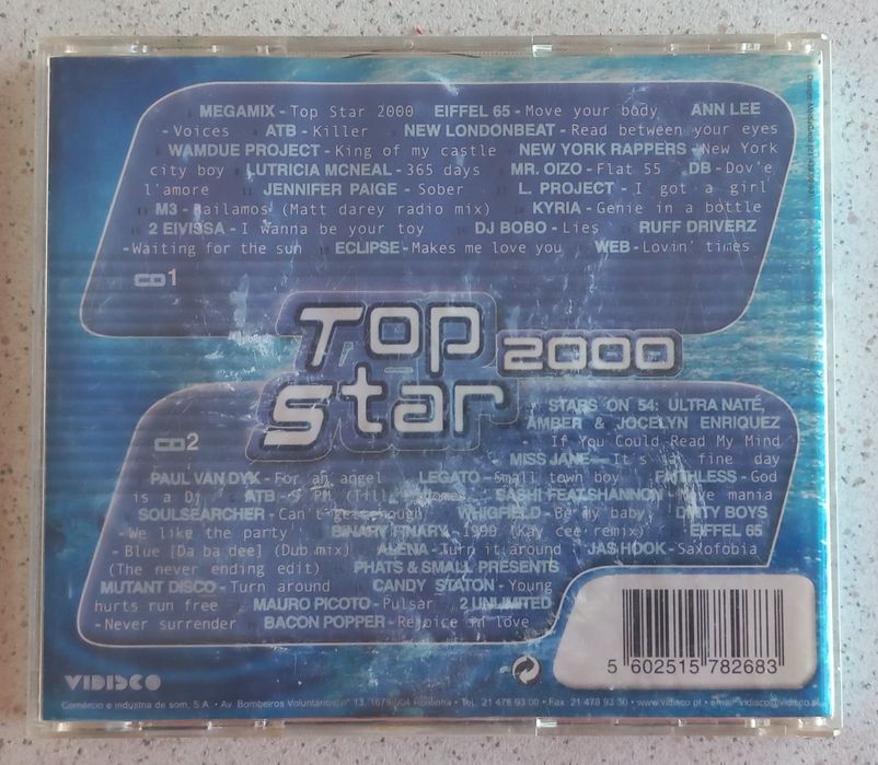 Cd duplo de Música Top Star 2000