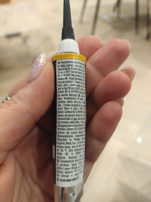 Pebeo - liner do porcelany, ceramiki - antracyt 20ml