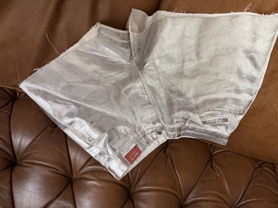 Шорти сріблясті типу maison margiela mm6 xs-s