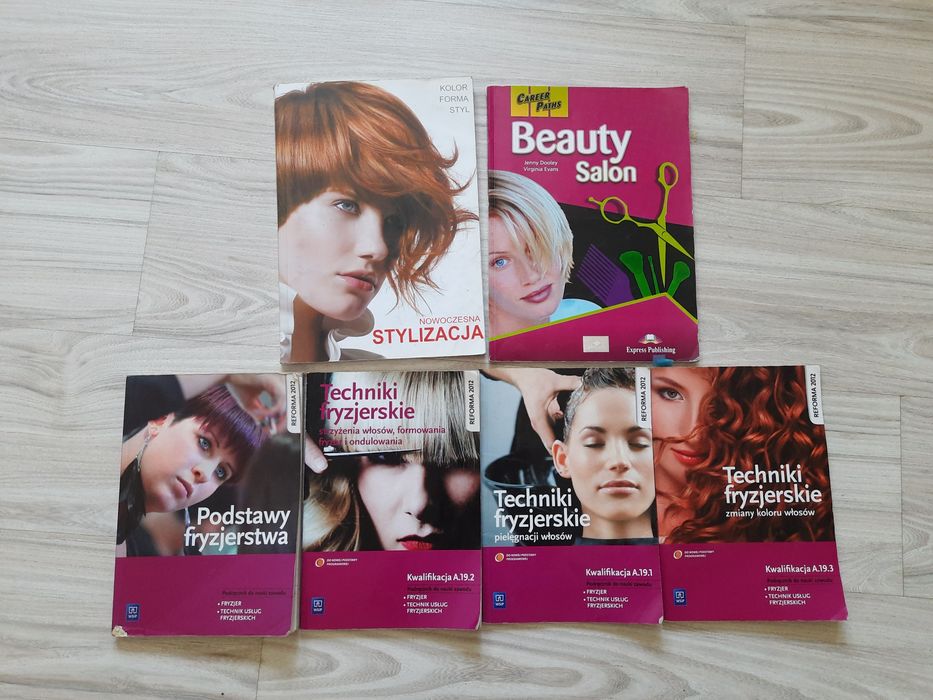 Podreczniki do fryzjerstwa zestaw