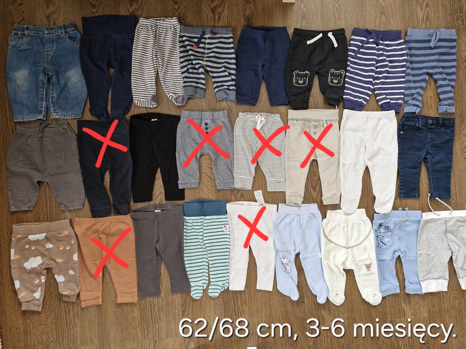 Spodnie na chłopca 62/68 cm, 3-6 miesięcy