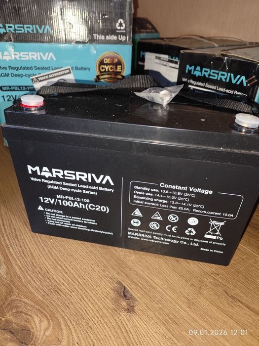 Акумулятор AGM 12 V 100Ag MARSRIVA