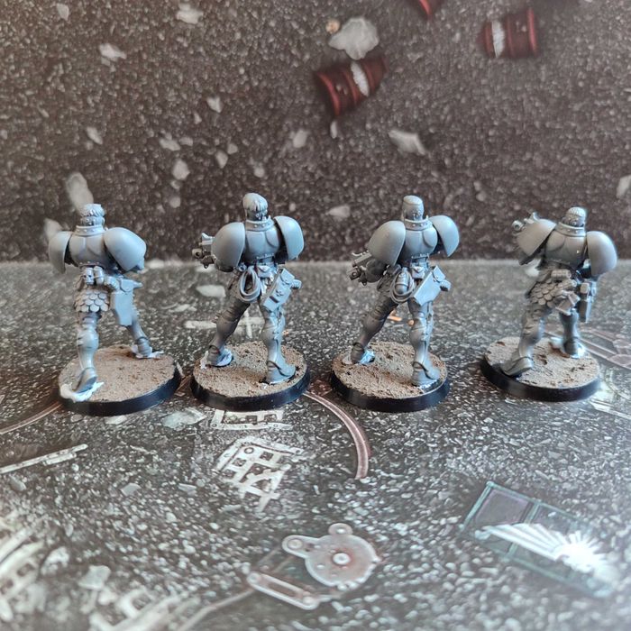 Warhammer 40k space marine conversion 4x Black Templar Neophyte