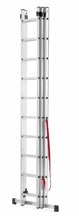 DRABINA aluminiowa  3x14 HIGHER/ALOSS,.wys robocza 11 m,na schody,nowa