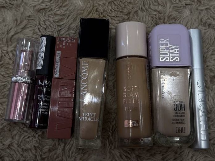 Косметика від NYX Soft Matte Lip Cream, L’Oréal Paris, Maybelline NY SuperStay, Lancôme Teint Miracle,Catrice Soft Glam Filter Fluid, HEDONIC