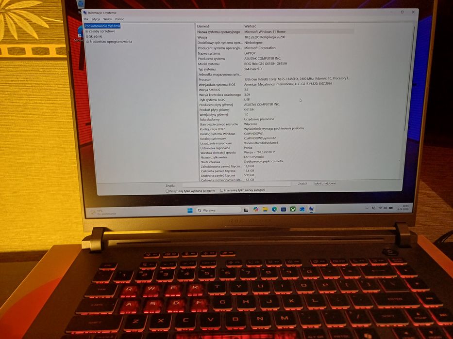 Laptop Asus Rog STRIX G16