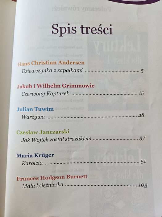 Lektury dla klasy 2