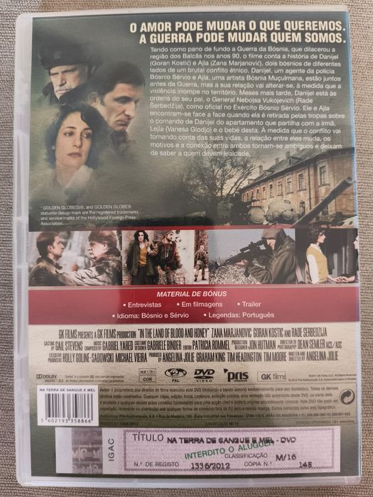 DVD na Terra de Sangue e Mel