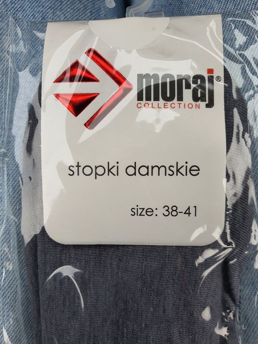 Stopki Moraj 38-41 z bawełną szare cętki siateczka