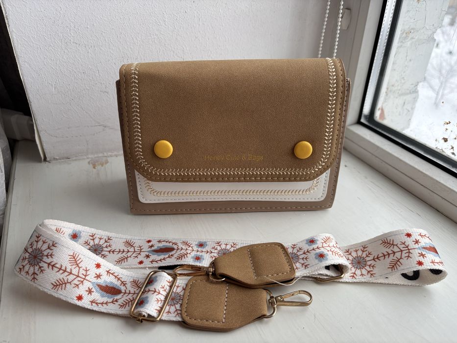 Жіноча сумка широкий ремінець