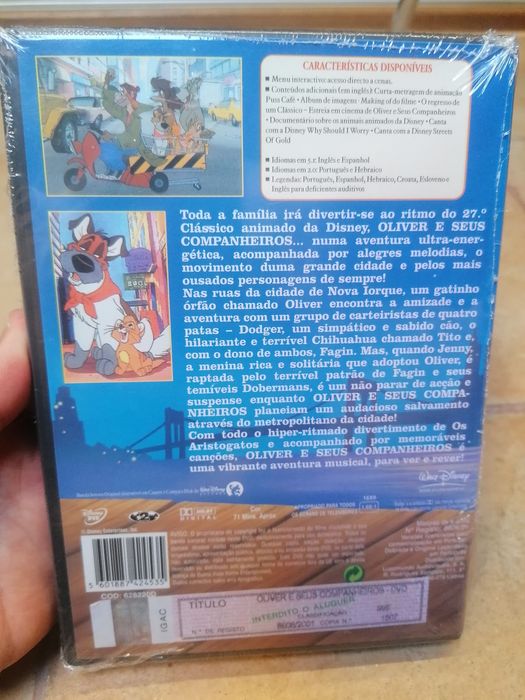 DVD Oliver e os seus Companheiros Disney Novo