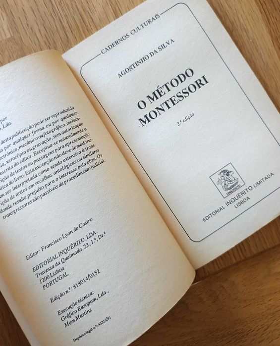 O Método Montessori - Agostinho da Silva (portes incluídos)