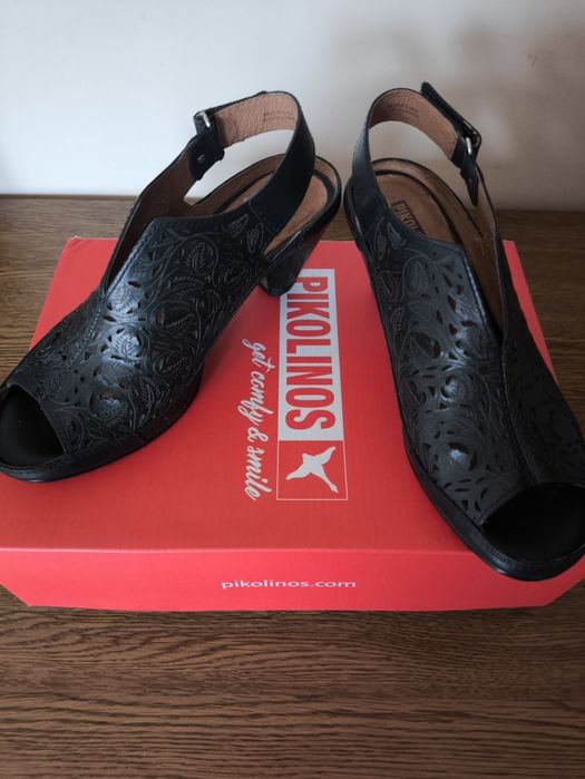 Pikolinos ażurowe skórzane sandały premium r.36