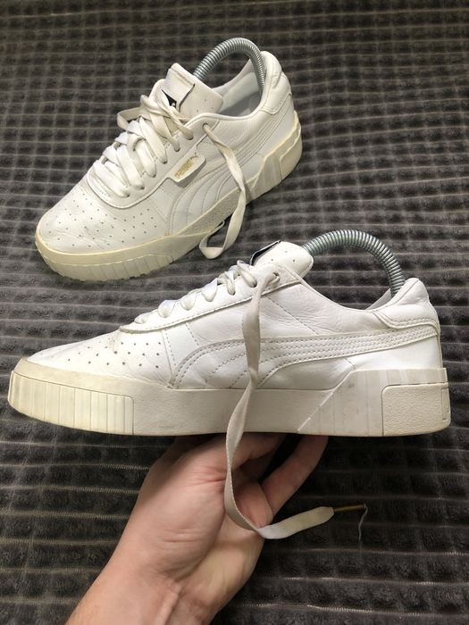 PUMA Cali (38) 24см женские кеды кроссовки белые кожаные оригинал