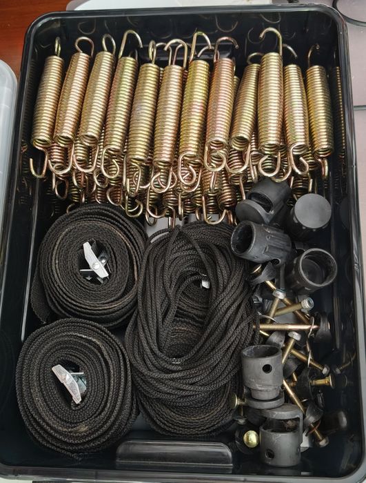 Trampolina 374cm 12ft Neo Sport bardzo duża zadbana garażowana trzylet