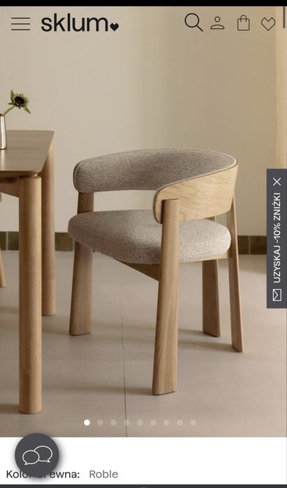 Krzesła 6 sztuk sklum olea