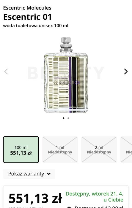 Perfumy escentric 01 - molecules